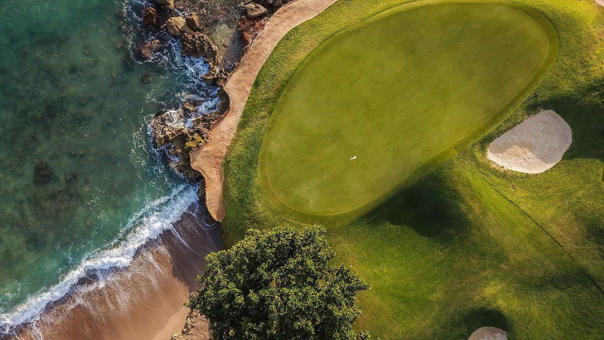 Aerial View of Teeth of the Dog®  Golf Course and Caribbean Coastline at Casa de Campo