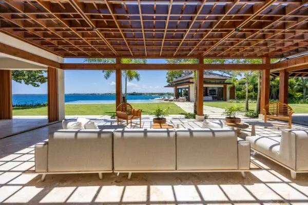 Outdoor area with seating at Villa Infinidad