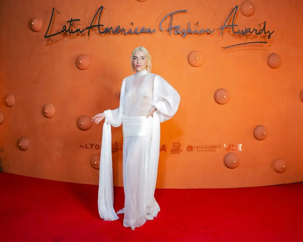 Elena Rose at the Latin American Fashion Awards Red Carpet at Altos de Chavon