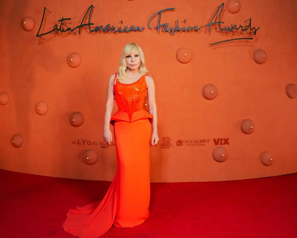 Donatella Versace at the 2025 Latin American Fashion Awards at Casa de Campo