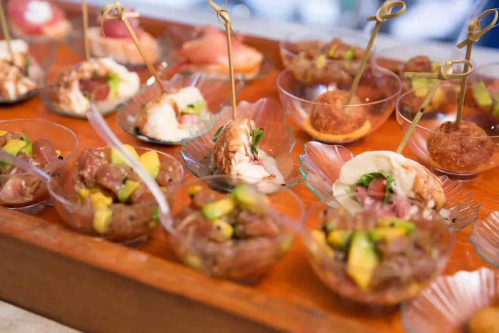 Vibrant hors d'oeuvres, served at La Casita