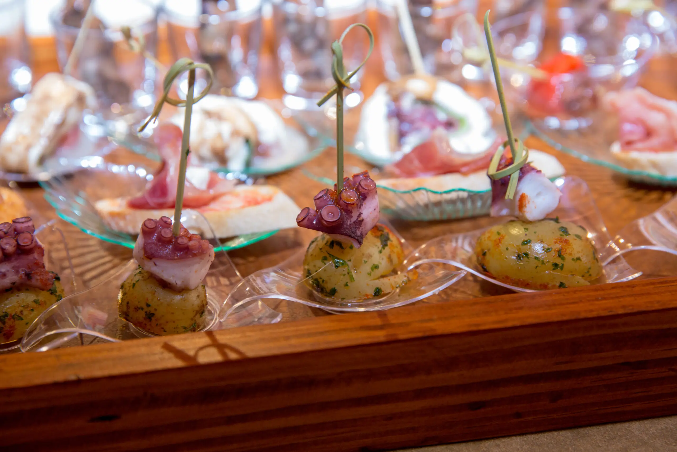 A vibrant seafood appetizer served at La Casita