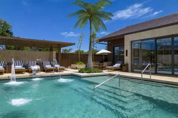 Pool and lounge area at our Dominican Republic spa