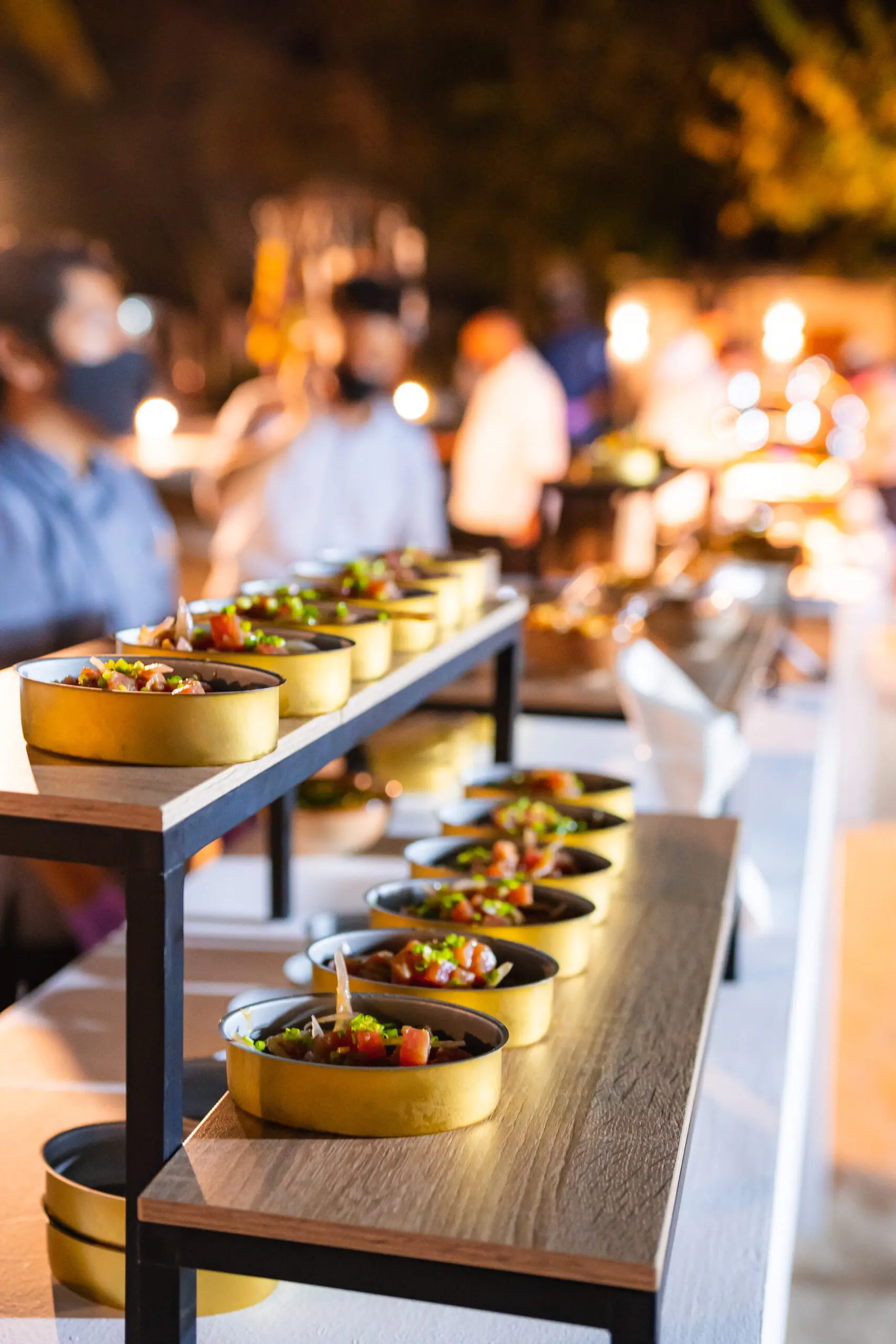 Food and beverage set for an event