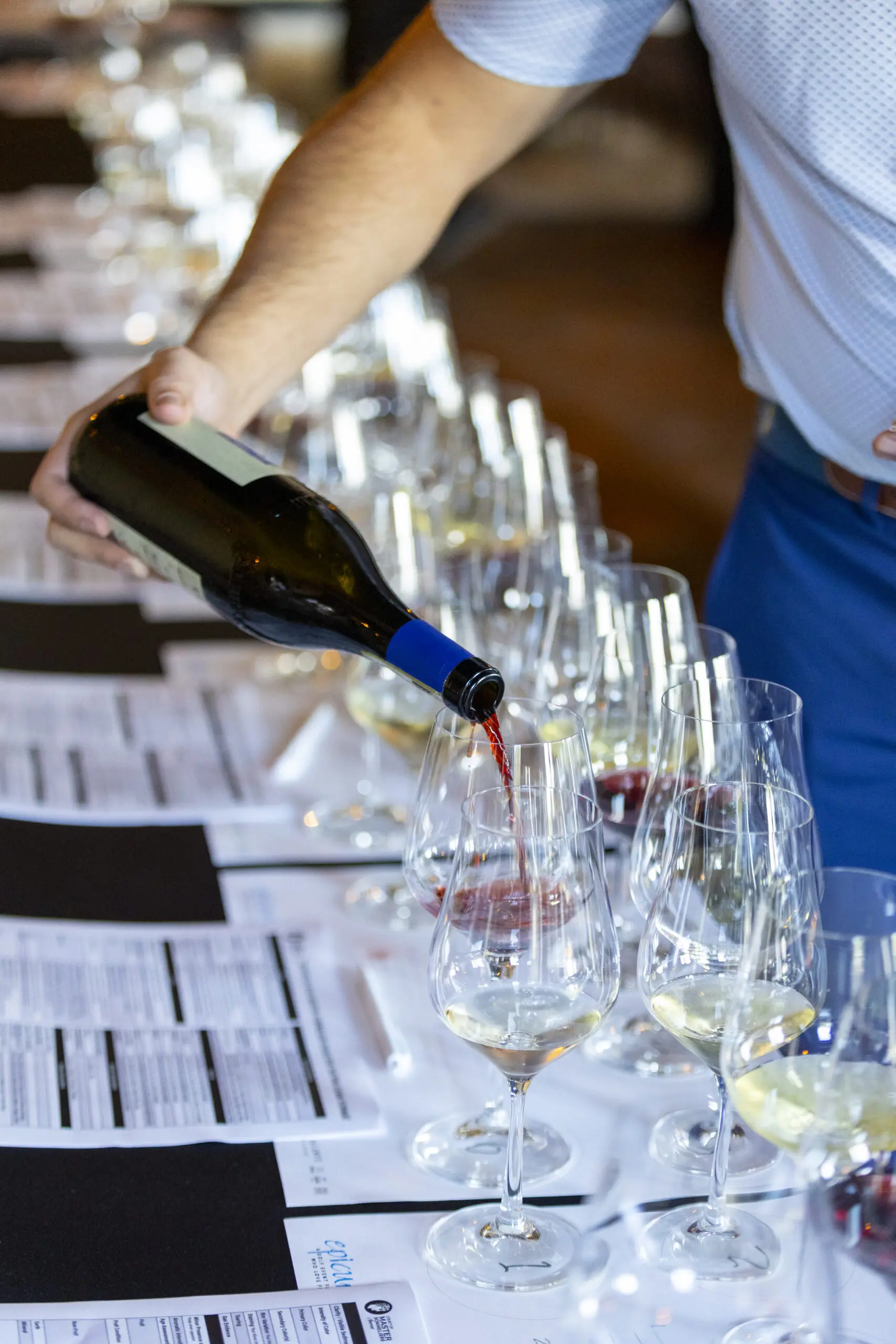 Wine tasting event setup