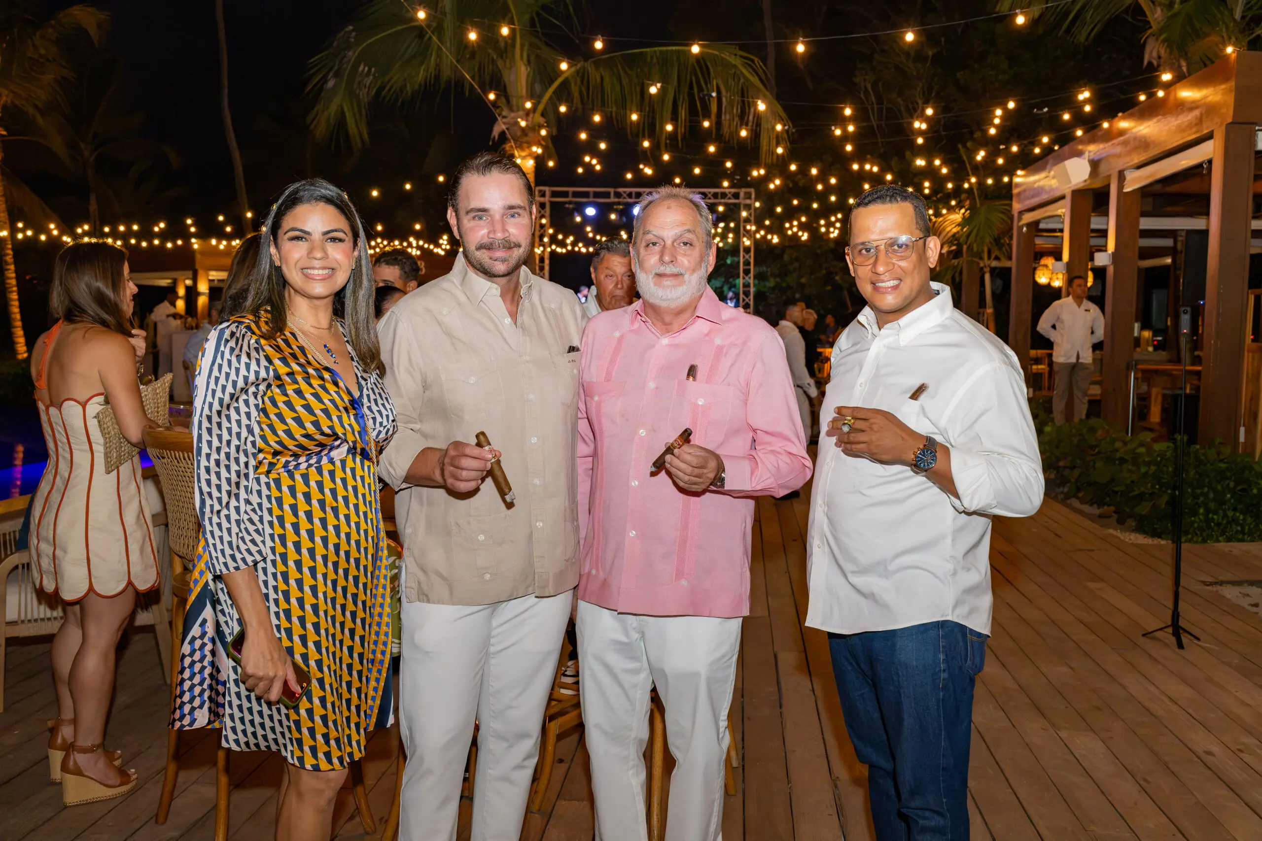 MarlenyCabrera,JhonPaulGarrido,SergioVillanueva,ElianBatista at Cigars in Paradise in Casa de Campo