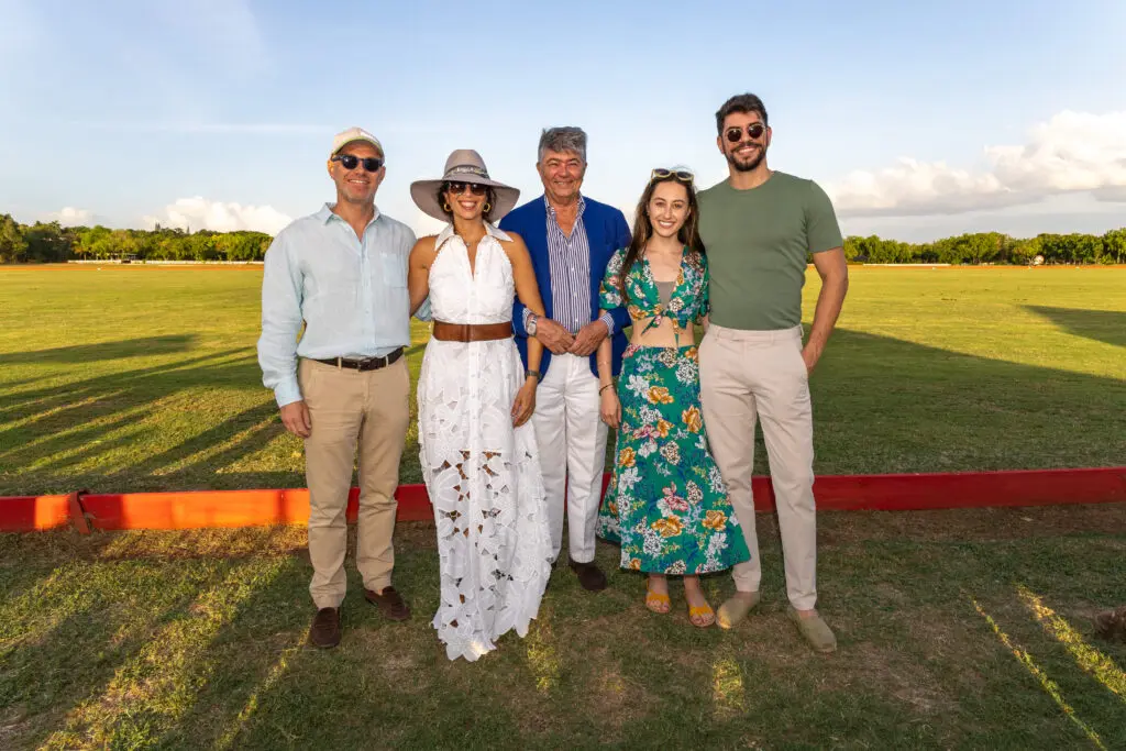 The Caslini Family at a Casa de Campo sporting event