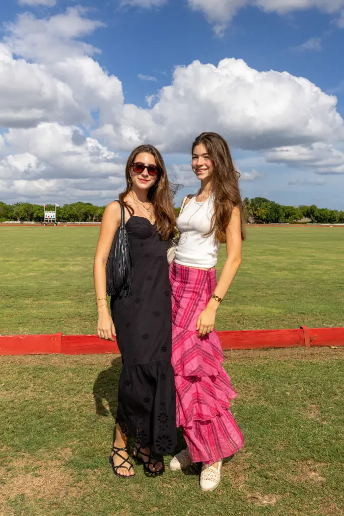 Two attendees of the 2026 Ladies Polo Cup