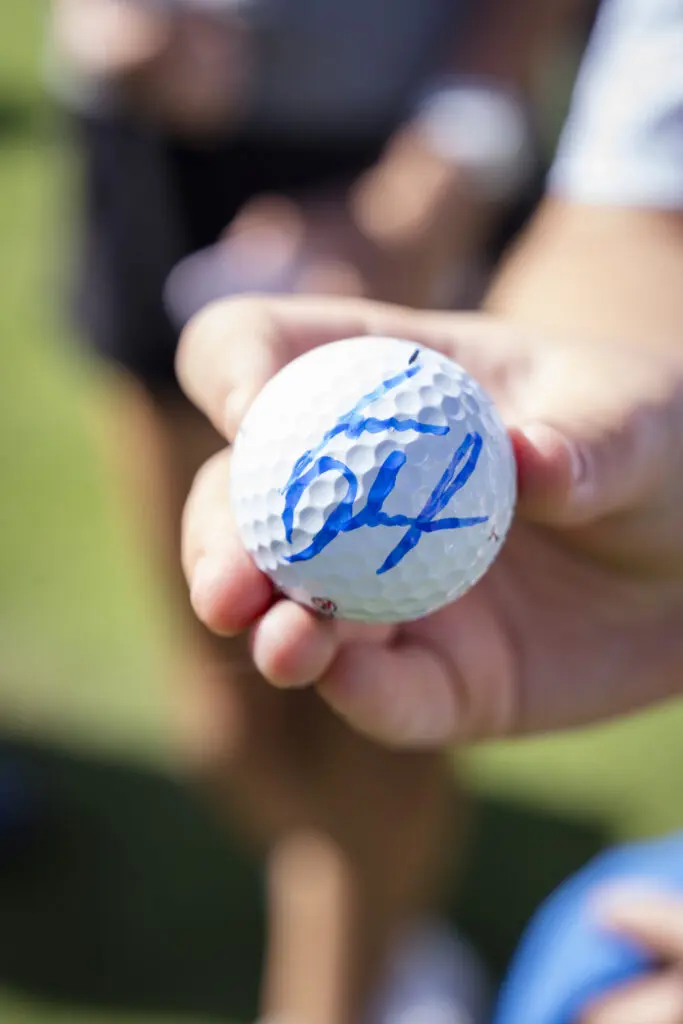 A golf ball signed by Lorena Ochoa