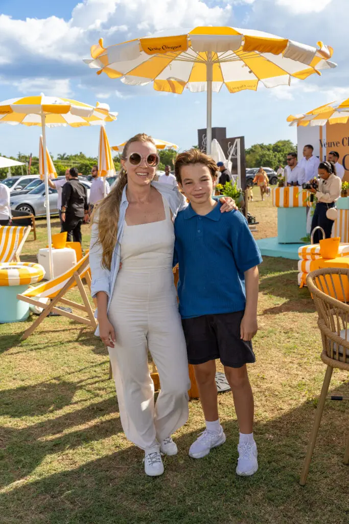 Mariela Ventura and Luca Pimentel at a polo event hosted at Casa de Campo