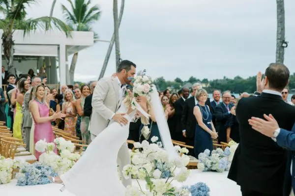 A bride and groom at a Casa de Campo wedding venue