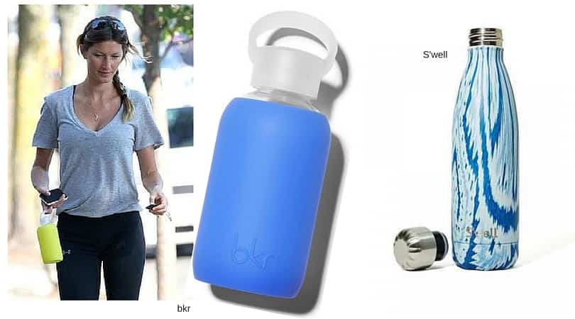 Stay hydrated with trendy waterbottles by bkr and S'well.