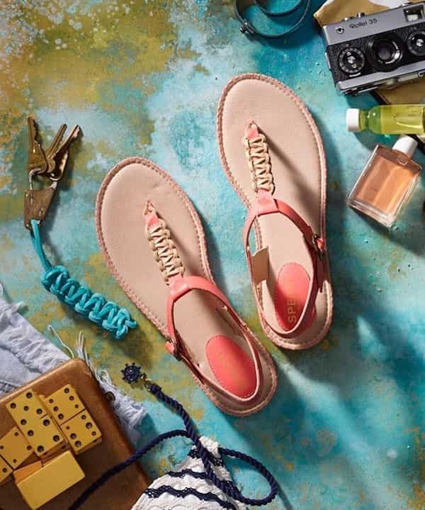 Stylish sandals by Sperry are one of Casa de Campo Resort's beach bag must haves.