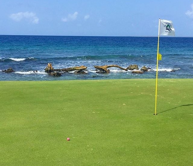 Beautiful view from the Teeth of the Dog®  golf course at Casa de Campo Resort. 