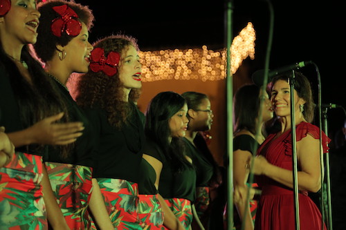 A choir sings during a Dominican Christmas celebration at Casa de Campo Resort & Villas