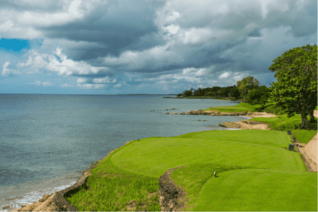 A beautiful photo of the Teeth of the Dog®  Golf Course at Casa de Campo Resort.