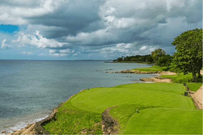 A beautiful photo of the Teeth of the Dog®  Golf Course at Casa de Campo Resort. 