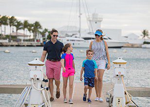 Family Walking Together at the Casa de Campo Marina