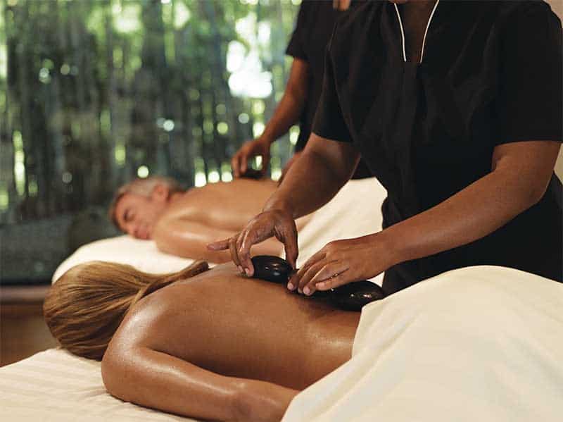 Guests received a massage at the Casa de Campo Spa