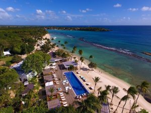 Aerial View of Minitas Beach at Casa de Campo Resort & Villas in the Caribbean