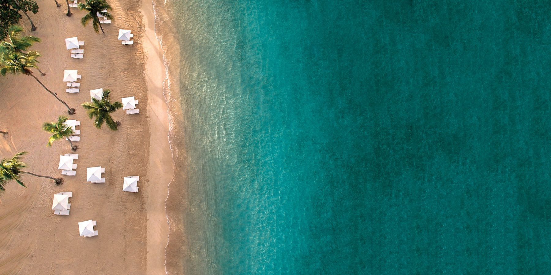Aerial View of Minitas Beach at Casa de Campo Resort & Villas in the Caribbean