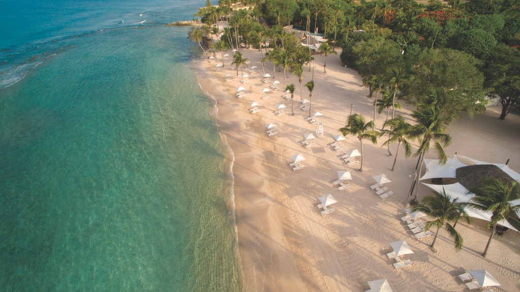 Aerial View of Minitas Beach at Casa de Campo Resort & Villas in the Caribbean