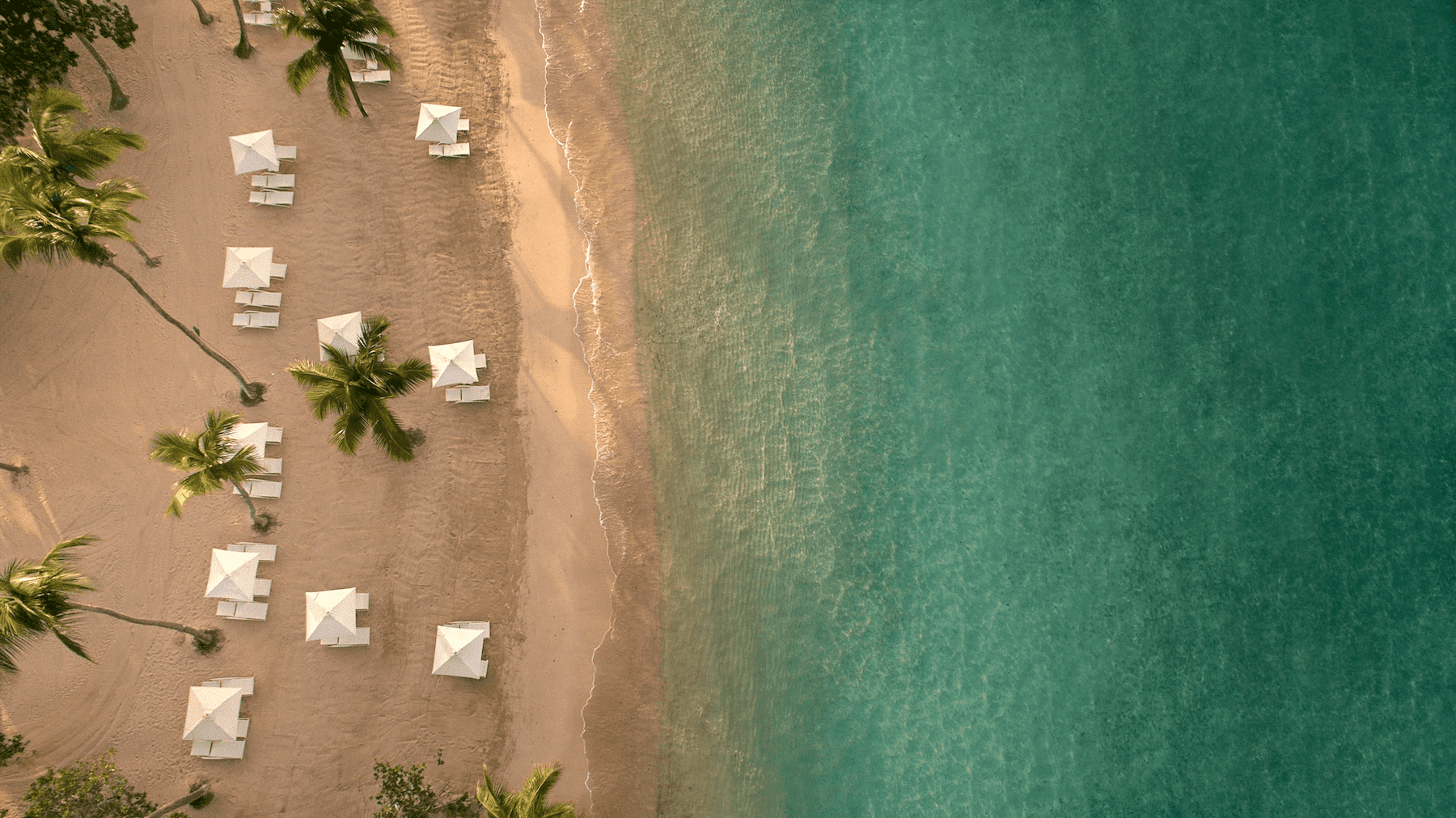 Aerial View of Minitas Beach at Casa de Campo Resort & Villas in the Caribbean