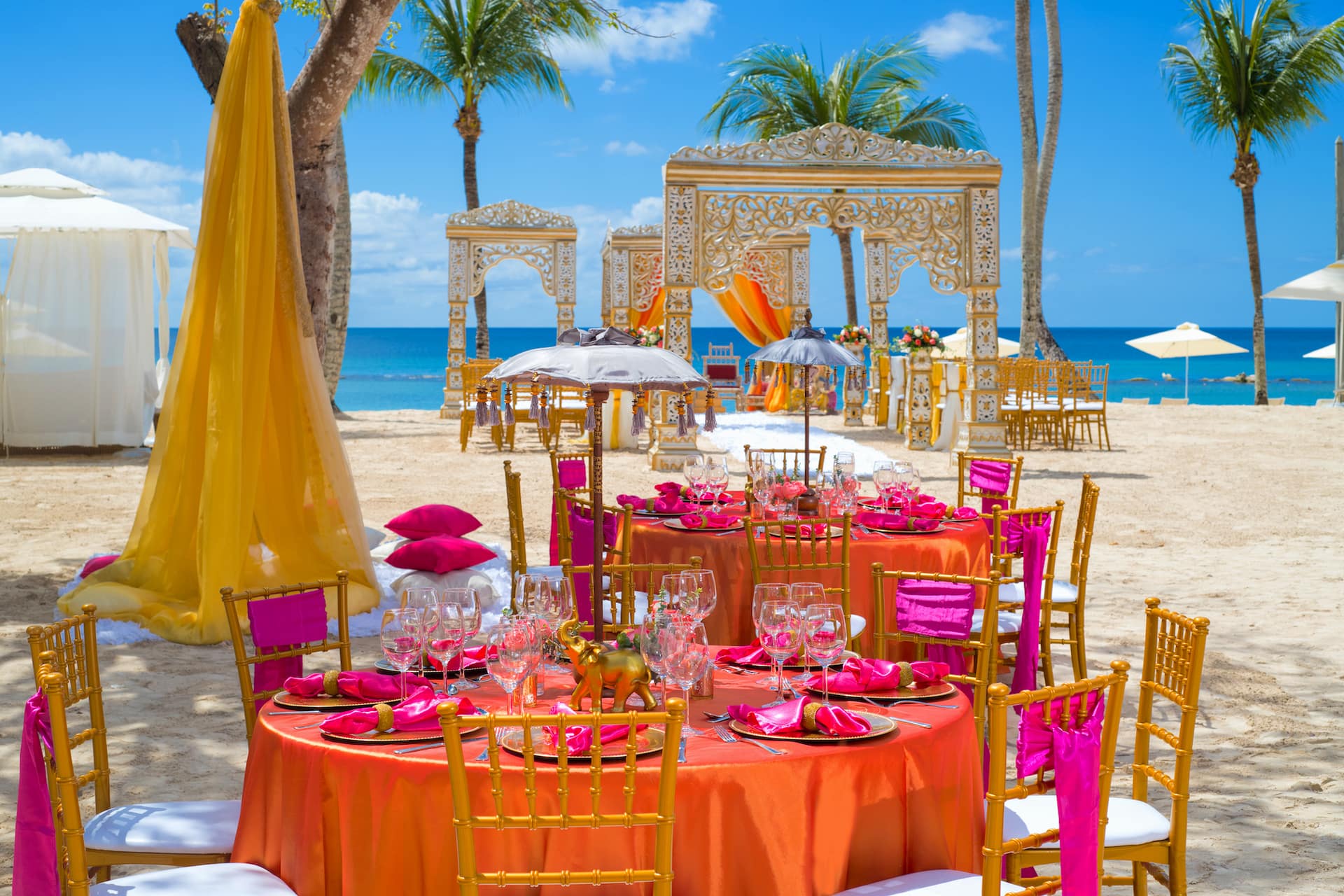 Indian Wedding Reception - Destination Weddings in the Caribbean at Casa de Campo Resort & Villas in the Dominican Republic