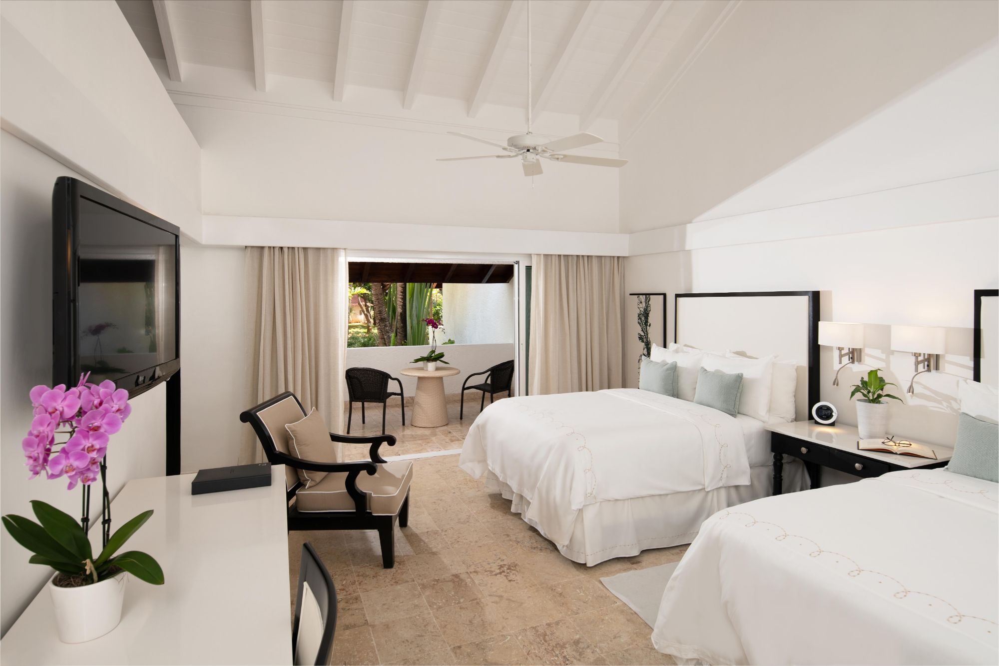 Superior Casita Resort Hotel Room With Double Beds and Patio at Casa de Campo Resort & Villas in the Dominican Republic.