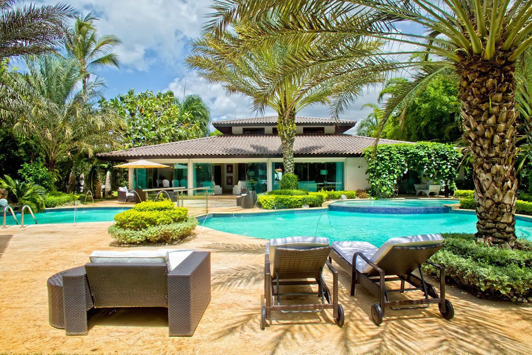 Casa de Campo Villa Exterior With Pool and Lounge Area