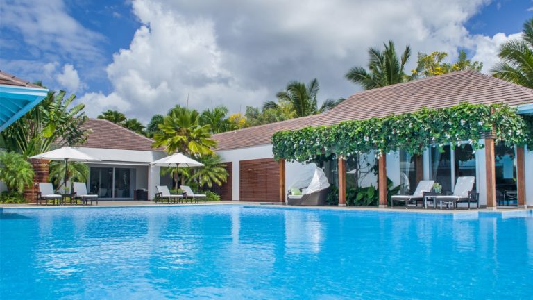 Casa de Campo Villa Exterior With Pool and Lounge Area