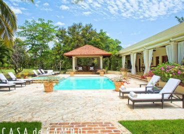 Casa de Campo Villa Exterior With Pool and Lounge Area