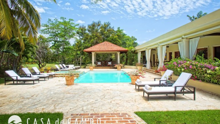 Casa de Campo Villa Exterior With Pool and Lounge Area