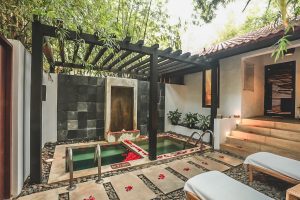 Private jacuzzi at the Casa de Campo Spa in the Dominican Republic