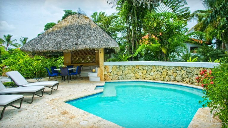 Casa de Campo Villa Exterior With Pool and Lounge Area