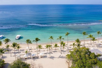 Aerial View of Minitas Beach at Casa de Campo Resort & Villas in the Caribbean