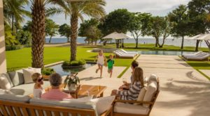 Family villa, pool, and ocean view