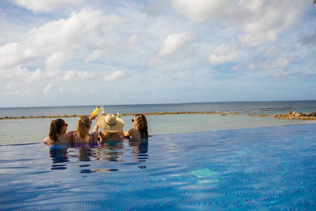 Bachelorette party at Minitas beach Club infinity pool