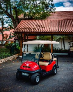 Ted Gushue golf cart