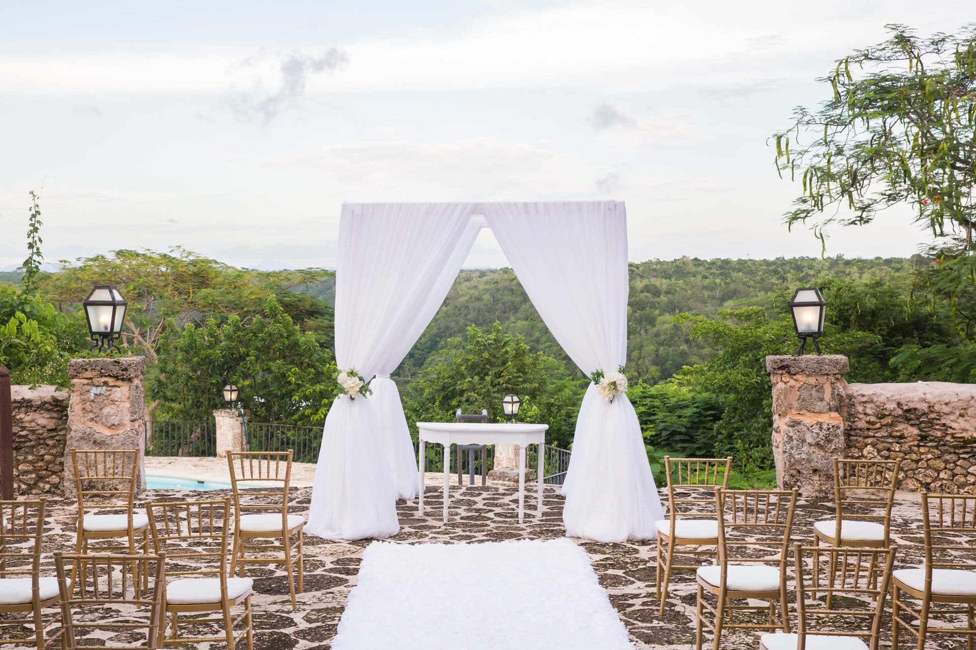 Gorgeous wedding decor at our Caribbean beach resort