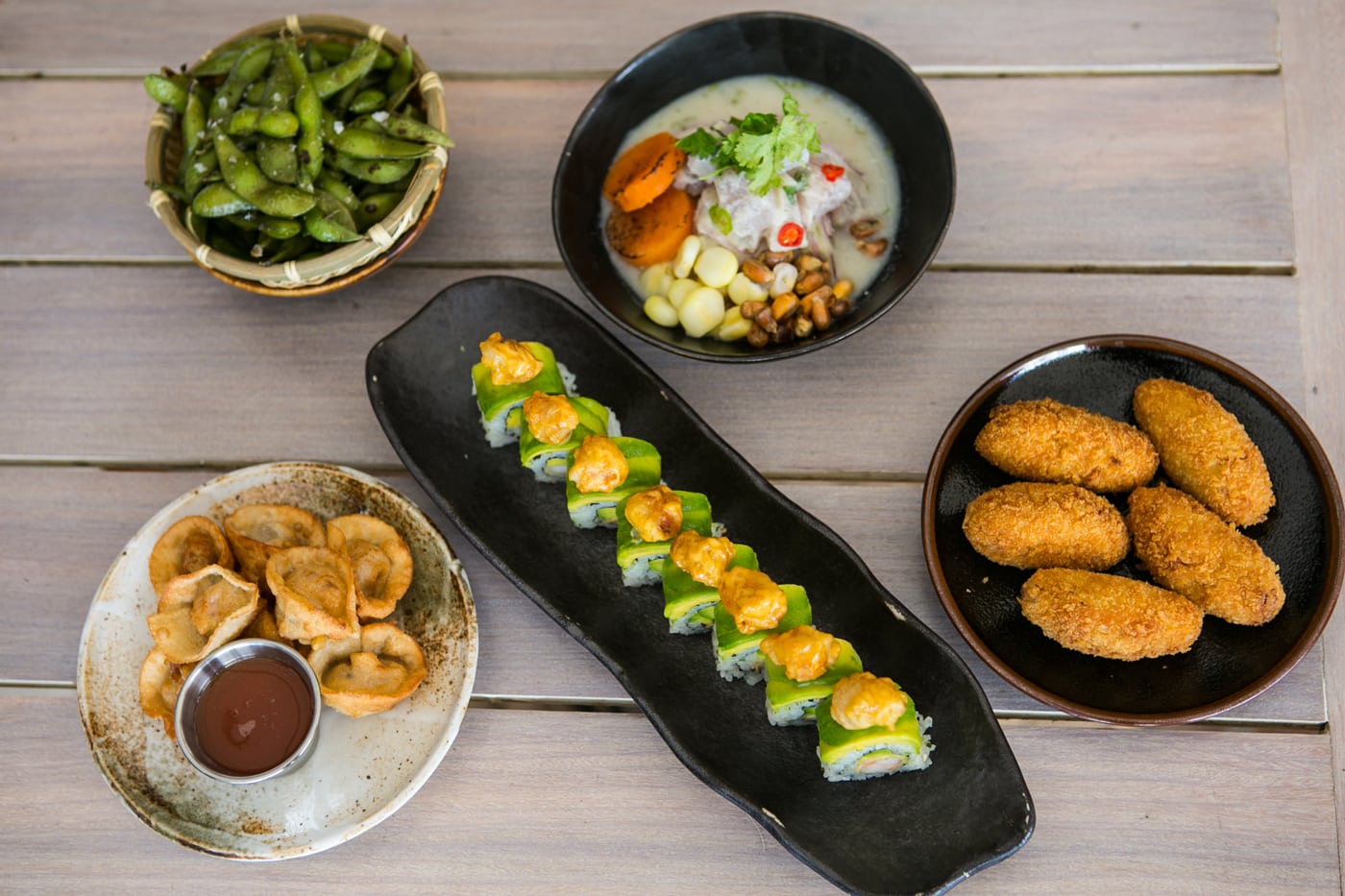 Causa Restaurant assorted plates