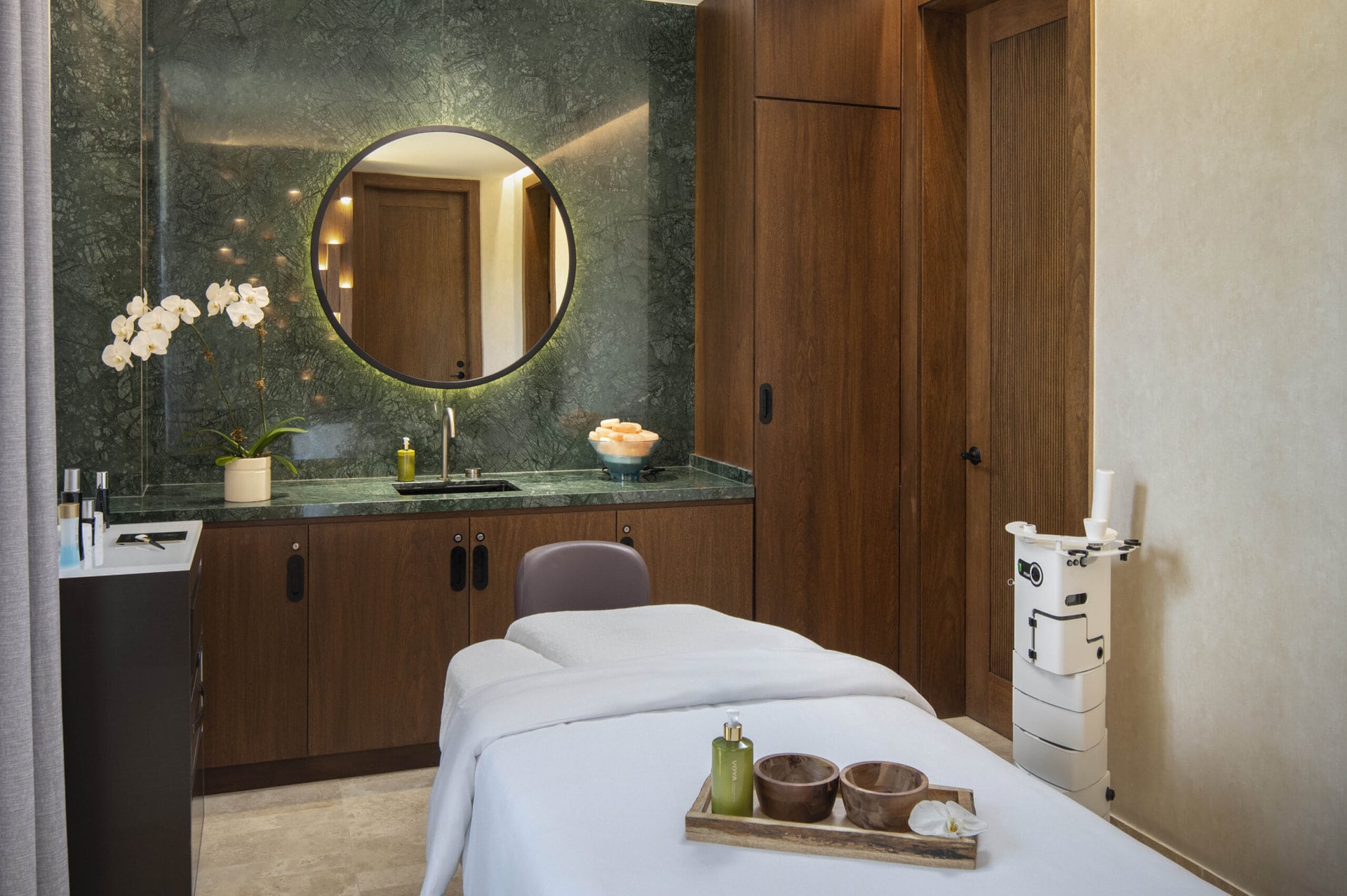 Massage table at our spa & wellness center