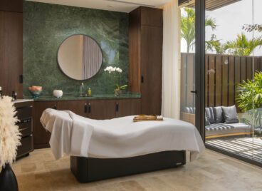 A relaxing spa room with an outdoor zen patio at Casa de Campo Resort and Villas.