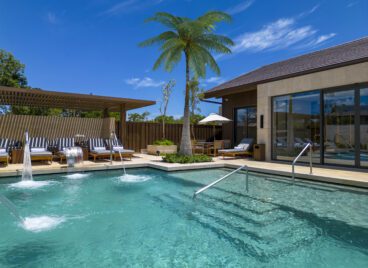 Pool and lounge area at our Dominican Republic spa