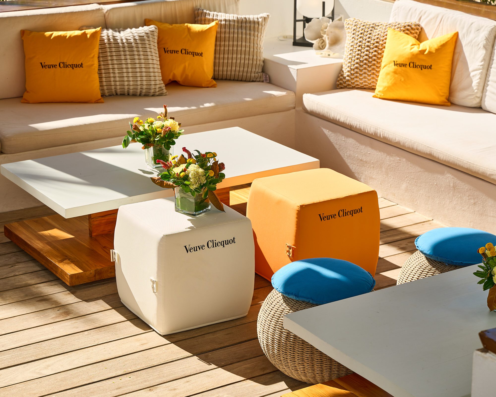 Veuve Clicquot Sun Club loung in Minitas Beacg Club, Casa de Campo Resort