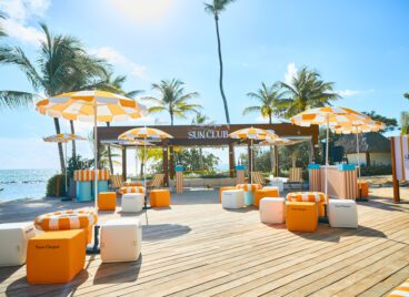 Veuve Clicquot Sun Club lounge in Minitas Beach Club, Casa de Campo Resort
