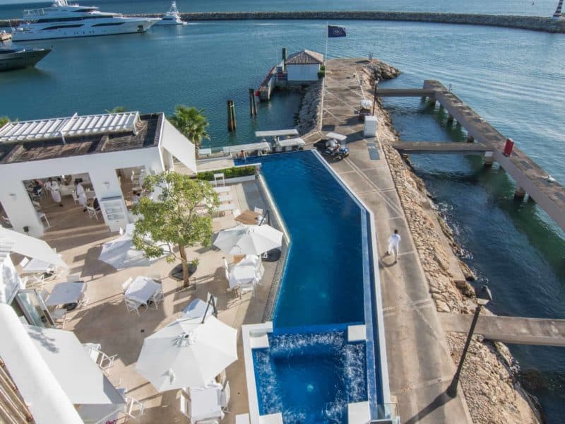 Charming swimming pools at SBG near Minitas Beach