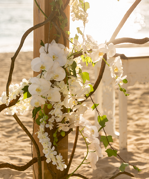 Flowers at our Dominican Republic wedding venue