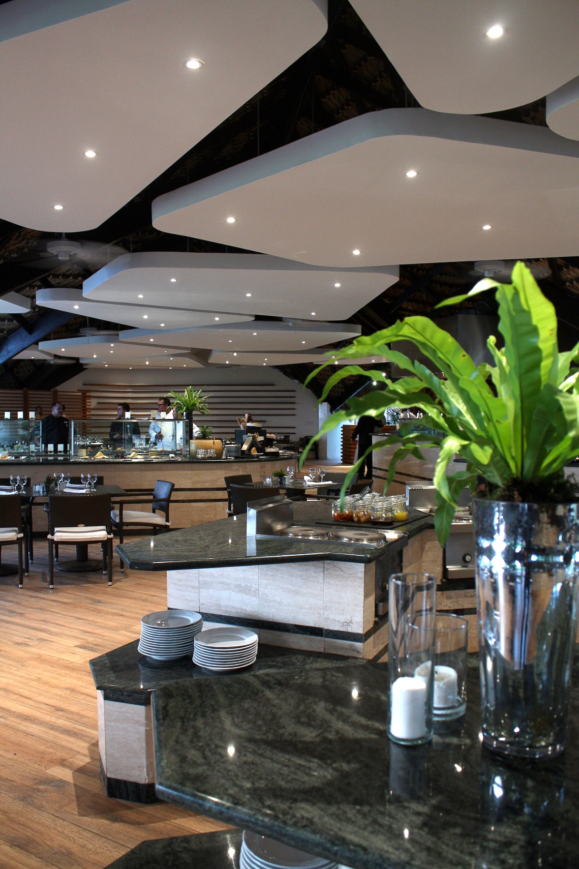 The bar area at Lago Restaurant in the Dominican Republic