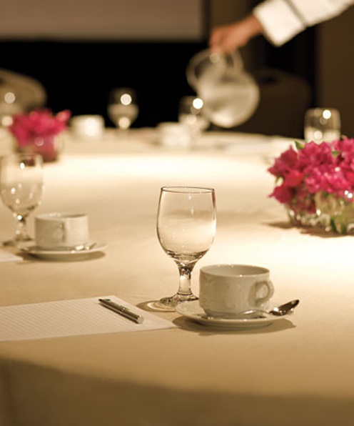 A dining table at our Caribbean event venues